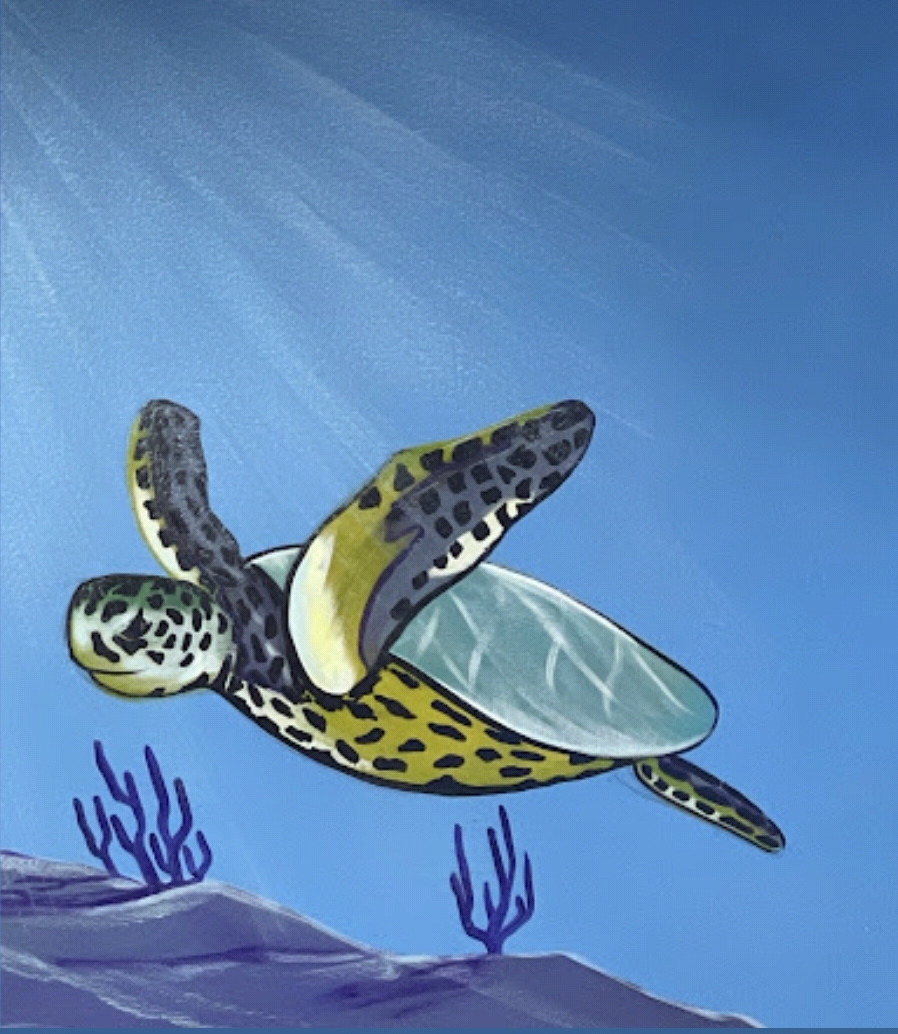 행복한 거북이 벽화