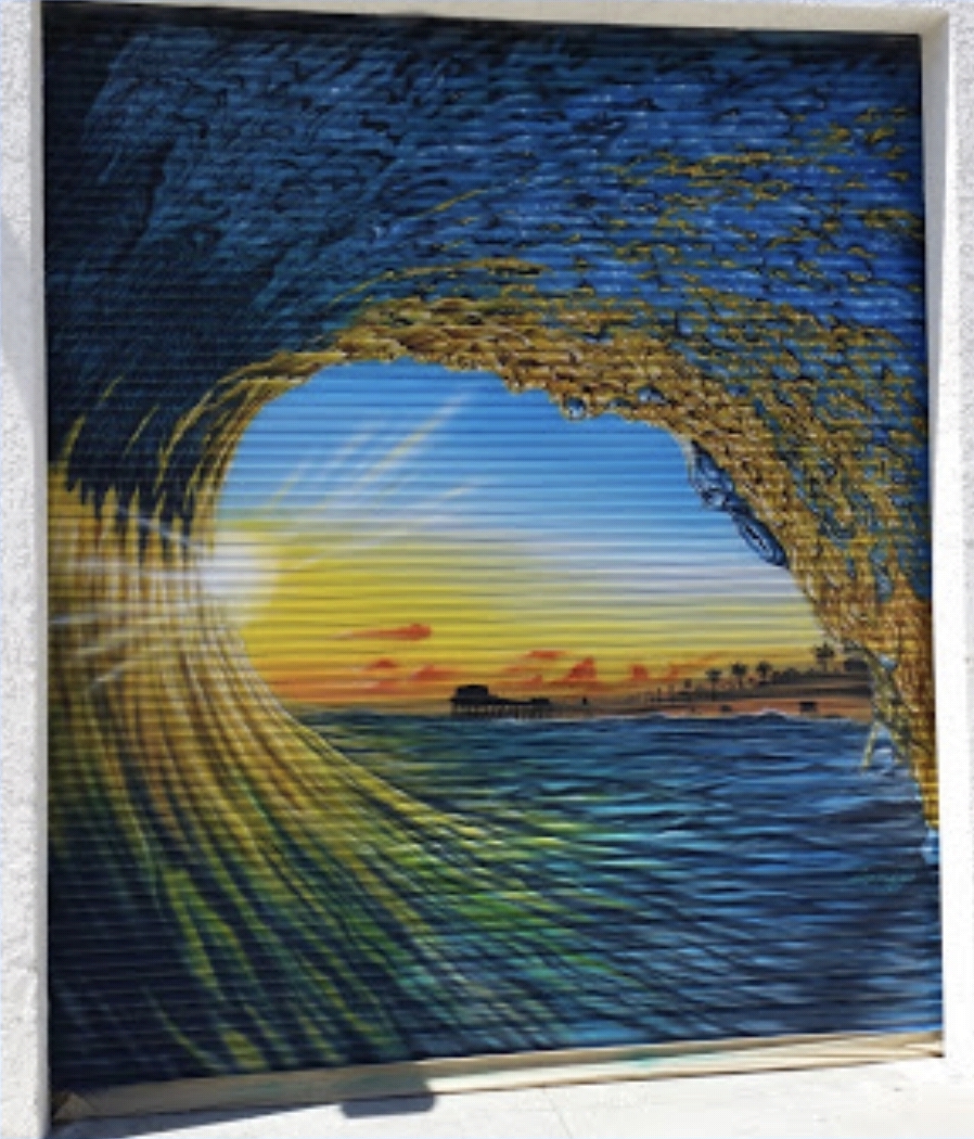 바다 파도 벽화